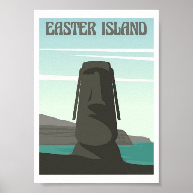 Påsk, ön Travel Souvenir Poster (Framsidan)
