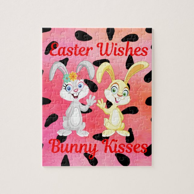PÅSK ÖNSKEMÅL, BUNNY KISSES JIGSAW PUZZLE PUSSEL (Vertikal)