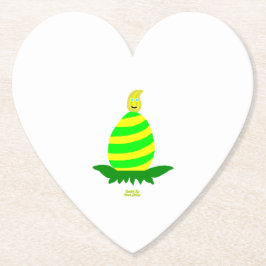 Påsk Önskemål Heart Papper Underlägg