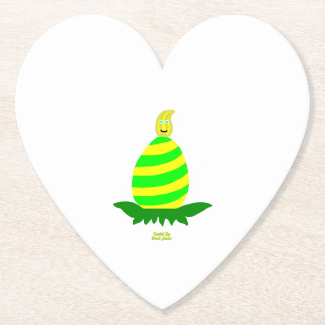 Påsk Önskemål Heart Papper Underlägg (Framsida)