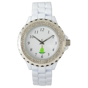 Påsk Önskemål Kvinnors Rhinestone White Watch Armbandsur