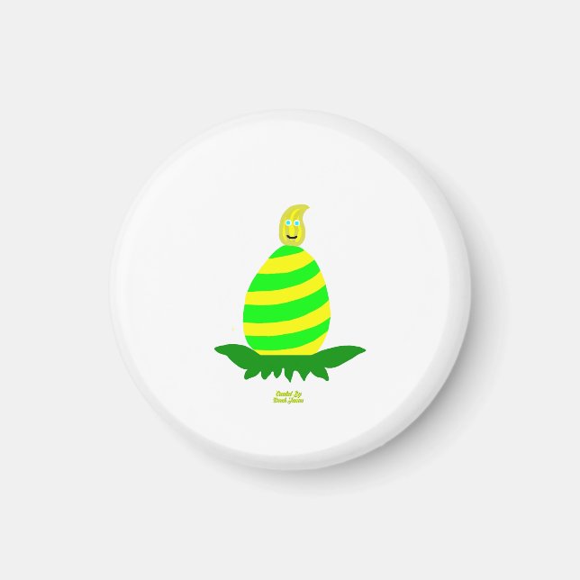 Påsk Önskemål Round Magnet (Framsidan)