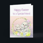Påsk Önskemål Speciell Friend Cute Animals Bunny Kort<br><div class="desc">Cute Bunny Rabbit Animal Friends Påsk kort för din speciella vän</div>
