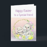 Påsk Önskemål Speciell Friend Cute Animals Bunny Kort<br><div class="desc">Cute Bunny Rabbit Animal Friends Påsk kort för din speciella vän</div>