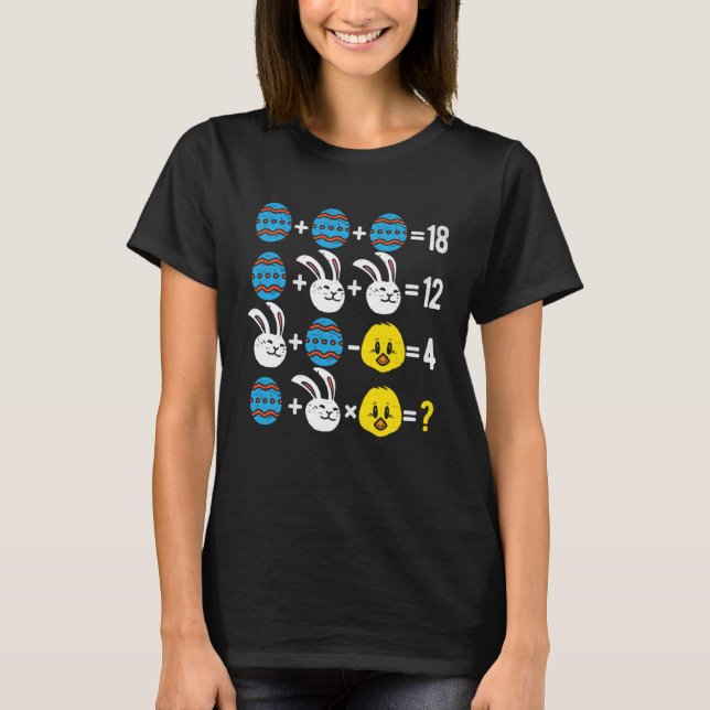 Påsk operationsorder Quiz Math Teacher-pasta T Shirt (Framsida)
