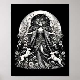 Påsk Ostara Eostre Pagan häxkonst Vår Måne Poster
