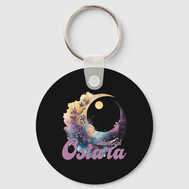 Påsk Ostara Eostre Pagan Witchcraft Vår Måne Nyckelring (Framsida)