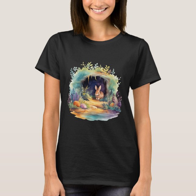 Påsk Ostara Eostre Pagan Witchcraft Vår Måne T Shirt (Framsida)