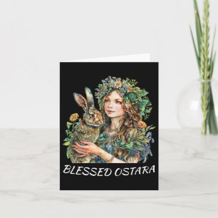 Påsk Ostara Estres Pagan Ostara Blessings Rabbit Kort