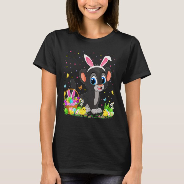 Påsk Panther Bunny Egg Hunting Panther Påsk Su T Shirt (Framsida)
