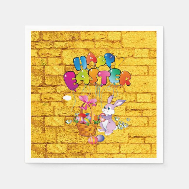 Påsk Pappra Napkins Pappersservett (Framsidan)