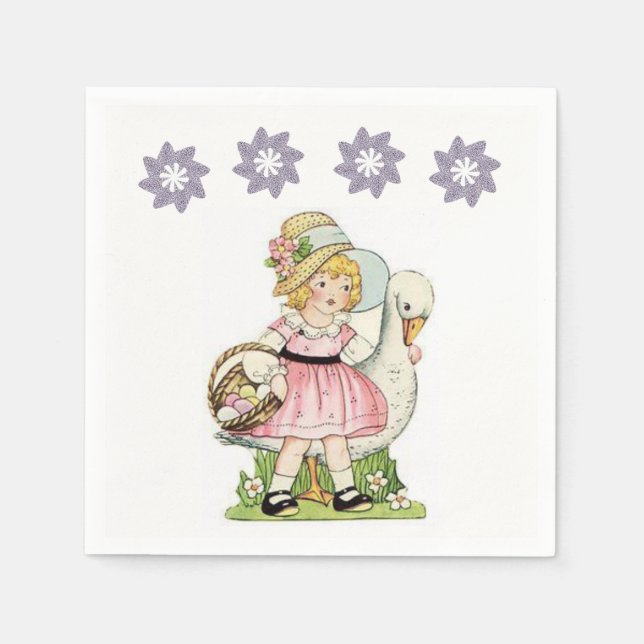 Påsk Pappra Napkins Pappersservett (Framsidan)