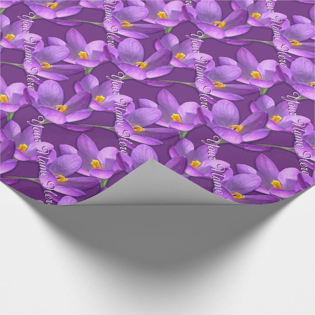 Påsk, Pappra Vår Crocus Gift Papper Presentpapper (Hörn)