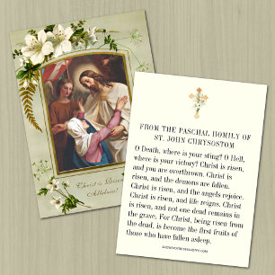 Påsk Paschal Homily Prayer St John Chrysostom Anteckningskort