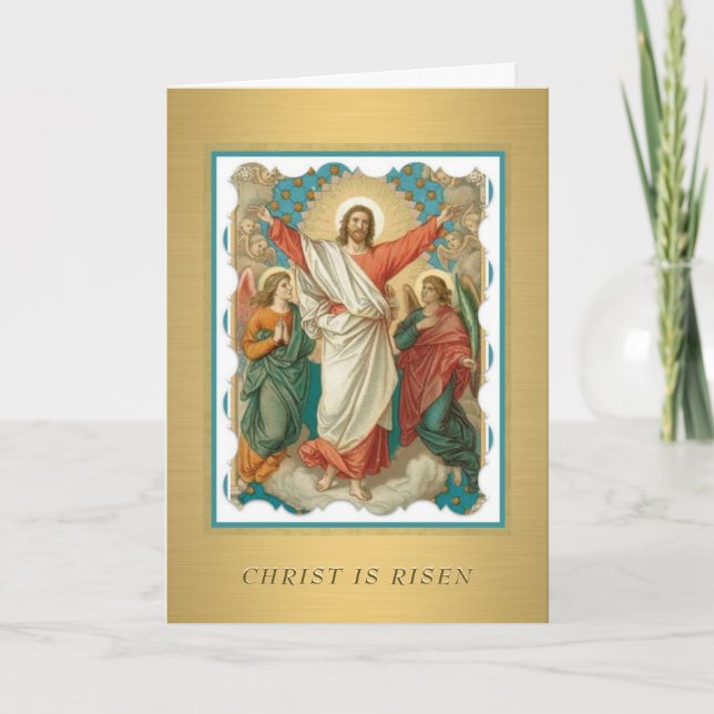 Påsk Paschal Prayer Kristus är Risen Helgkort (Framsida)