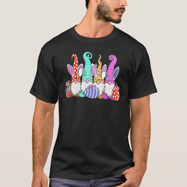 Påsk Påskhare Vår Gnome Påskägg Huntin T Shirt (Framsida)