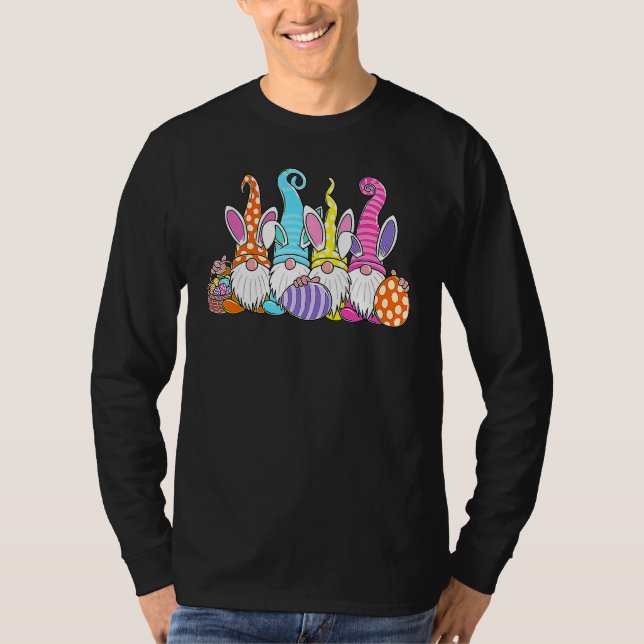 Påsk Påskhare Vår Gnome Påskägg Huntin T Shirt (Framsida)
