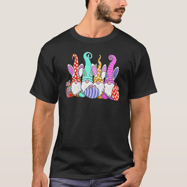 Påsk Påskhare Vår Gnome Påskägg Huntin T Shirt (Framsida)
