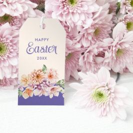 Påsk Pastel Peach Blommigt Anpassade Gift-Märkre Presentetikett
