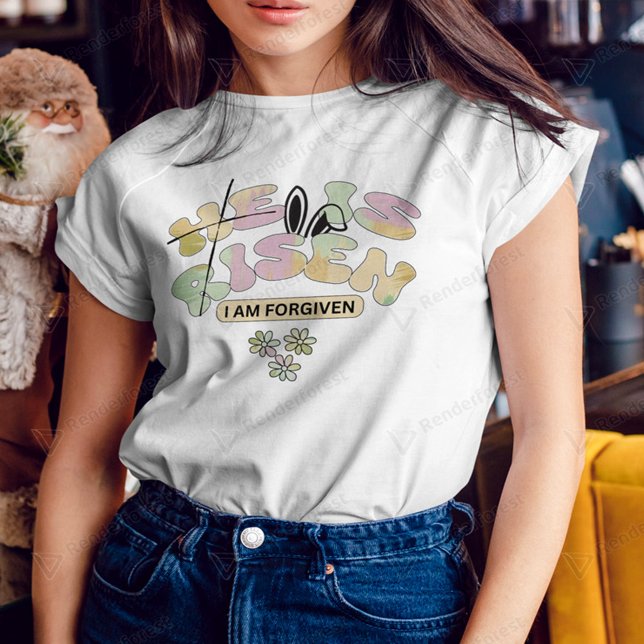 Påsk Pastel Typography Religiösa Mönster T Shirt (Skapare uppladdad)