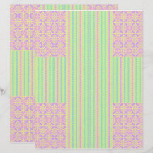 Påsk Pastellkors 2-sidigt Scrapbookpapper