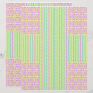 Påsk Pastellkors 2-sidigt Scrapbookpapper
