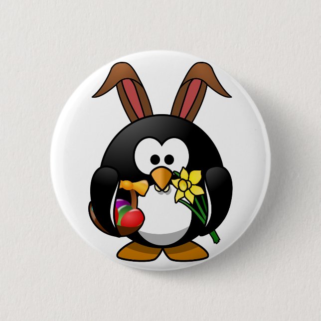 Påsk Penguin Knapp (Framsida)