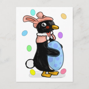 Påsk Penguin Vykort