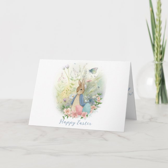 Påsk Peter Rabbit Helgdag Card Helgkort (Framsida)
