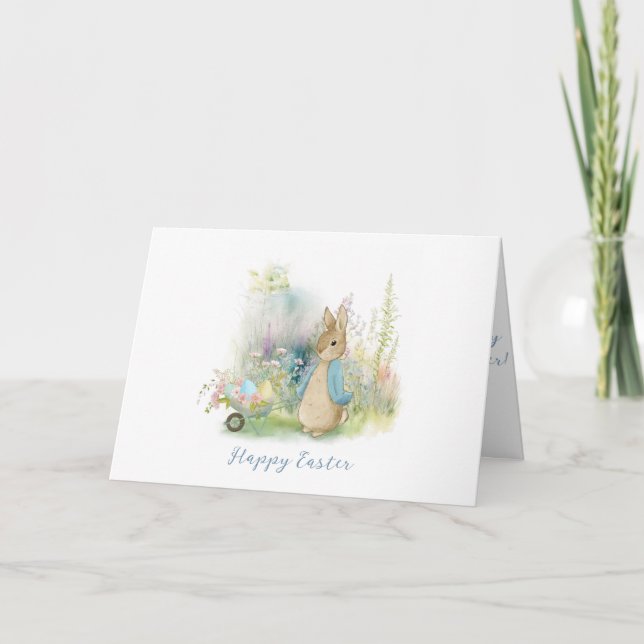 Påsk Peter Rabbit Helgdag Card Helgkort (Framsida)