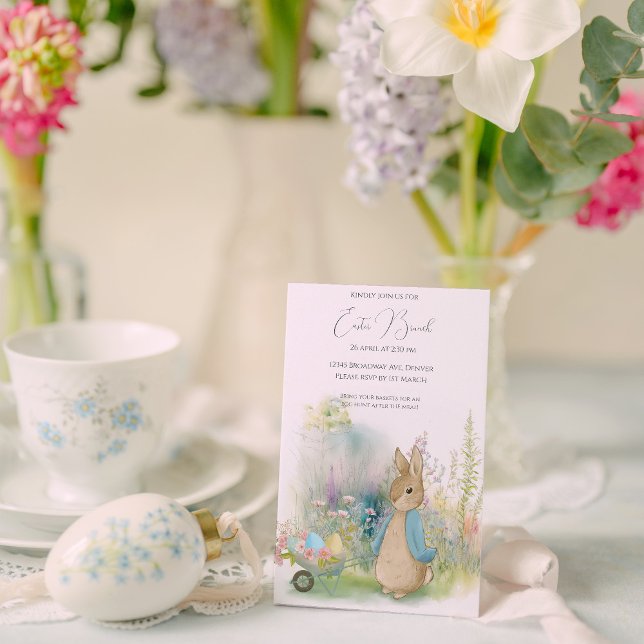 Påsk Peter Rabbit Inbjudningar (Skapare uppladdad)