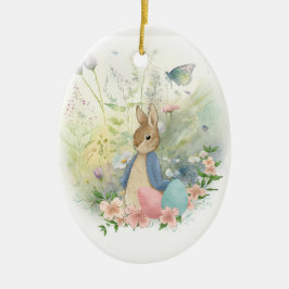 Påsk Peter Rabbit Julgransprydnad Keramik