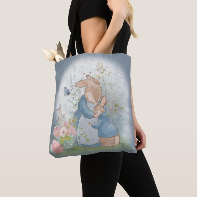 Påsk Peter Rabbit Tote Bag Tygkasse (Närbild)