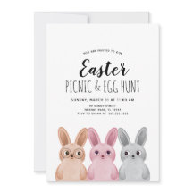 Påsk Picnic och Egg Hunt party med baby bunnies