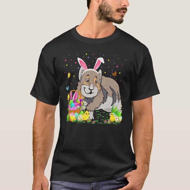 Påsk Pika Bunny Egg Hunting Pika Påsk Söndag T Shirt (Framsida)