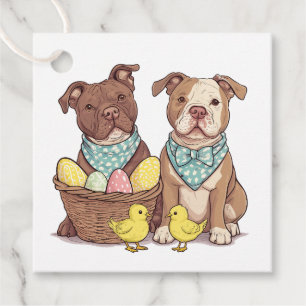 Påsk Pit Bull Dogs Gåvor Etiketter