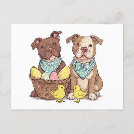 Påsk Pit Bull Dogs Helg Vykort