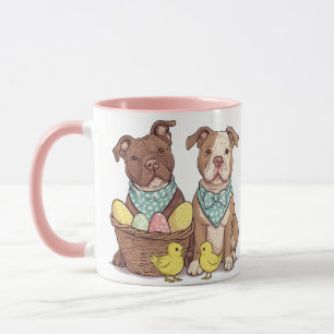 Påsk Pit Bull Dogs Mugg