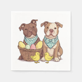 Påsk Pit Bull Dogs Pappersservett
