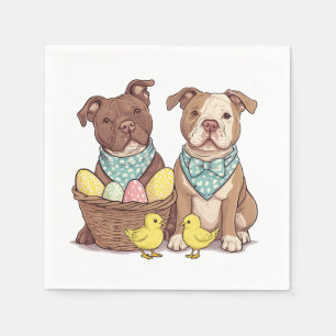 Påsk Pit Bull Dogs Pappersservett