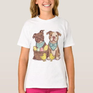 Påsk Pit Bull Dogs T Shirt