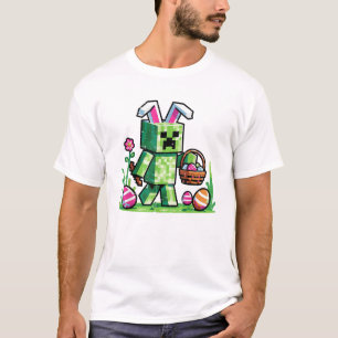 Påsk Pixel Gaming Kanin Äggjakt Pojkar Barn Yo T Shirt