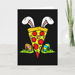 Påsk Pizzabit Kaninöron Rolig Snack Mat Foo Kort