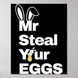 Påsk pojkar småbarn mr stjäl dina ägg rolig  poster