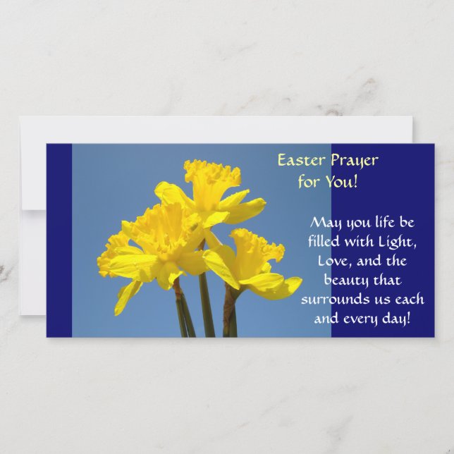 Påsk Prayer-kort Daffodils Flowers Vår Julkort (Framsida)
