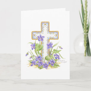 Påsk Prayer Violet Kor Greeting Card Kort