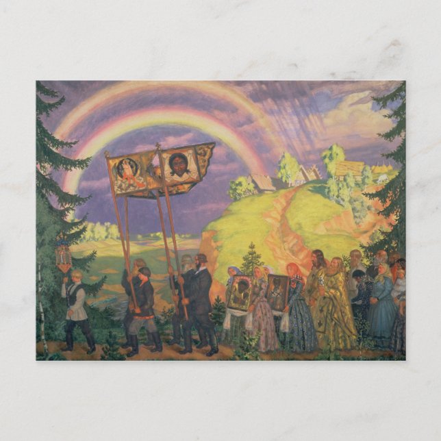 Påsk Procession, 1915 Helg Vykort (Framsida)