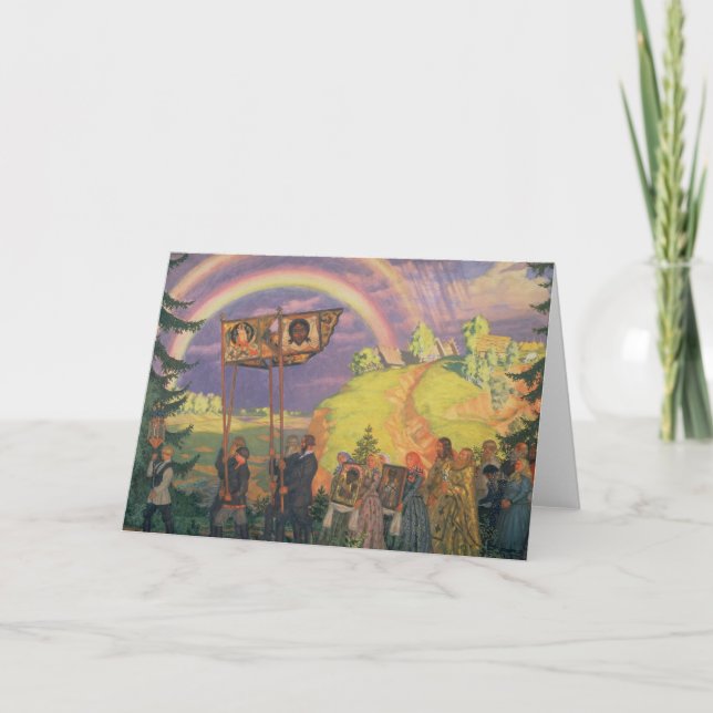 Påsk Procession, 1915 Helgkort (Framsida)