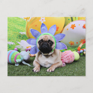 Påsk - Pug - Louie Helg Vykort