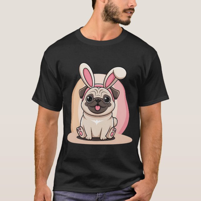 Påsk Puggle Kanin T Shirt (Framsida)